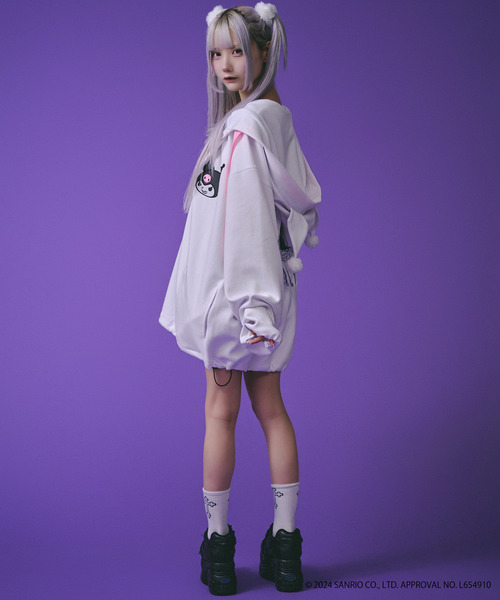 パーカー 「GALFY/ガルフィー」GALFY×KUROMI みんな大好きボンディングパーカー 長袖 クロミ レディース メンズ GALFY パーカー 「GALFY/ガルフィー」GALFY×KUROMI みんな大好き