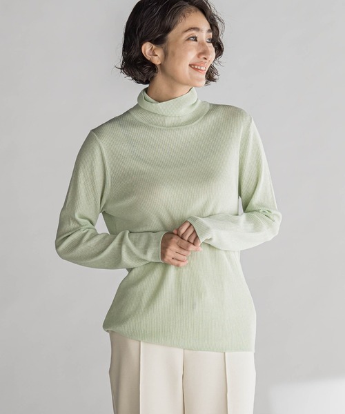 ラエフ（la．f．．．）/ラメタートルニット≪手洗い可能≫ la.f（ラ・エフ） ニット セーター ラメタートルニット「手洗い可能