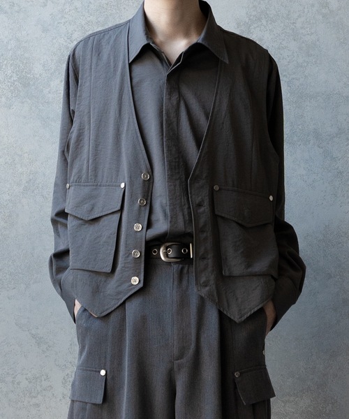 PHILTHEORY シャツ Vest layered shirts/ベストレイヤードシャツ