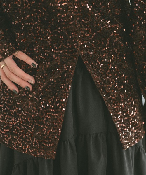 「VANNIE U」 長袖カットソー FREE ブラウン レディース_画像4