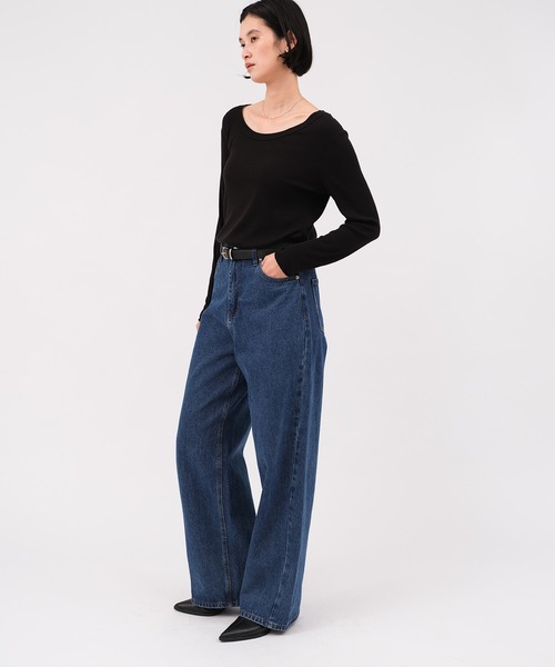 evernavy ワイドパンツ ジーンズ デニム デニムパンツ 「新サイズ追加