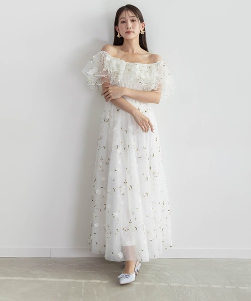 RANDA ワンピース 「Flower Collection」2WAYショルダーフラワー