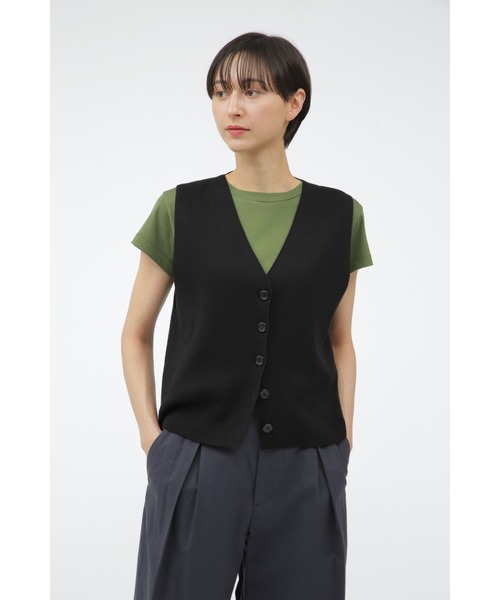 カーディガン RIBBED COTTON CASHMERE レディース