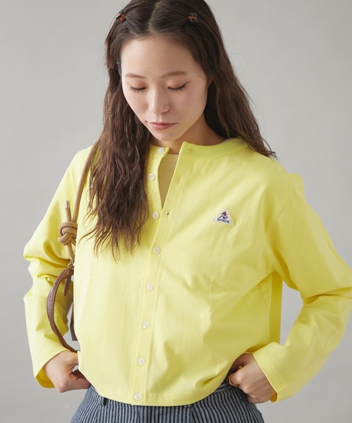 【ERIBE】クルーネックショートカーディガン yellow ERIBE】クルーネックショートカーディガン yellowの通販 by 蟹