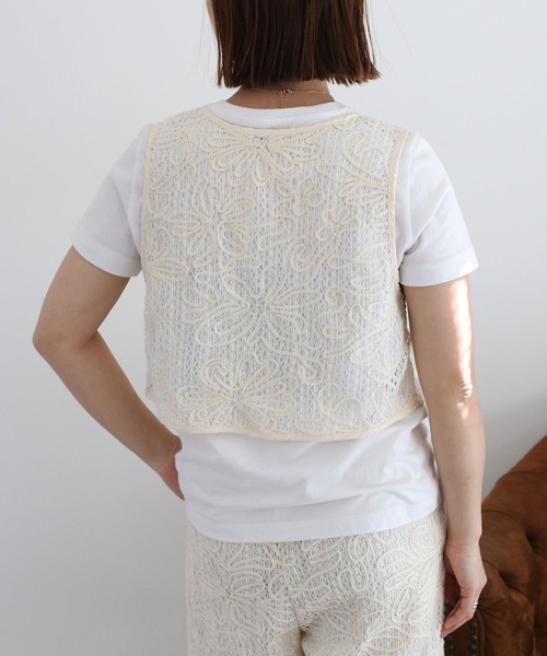 cepo（セポ） ベスト ジレ 「セットアップ対応」ニットコード刺繍