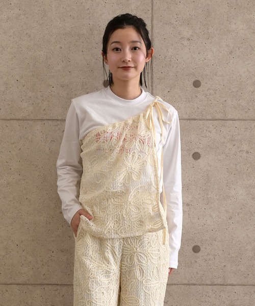 ベスト ジレ コード刺繍ベスト レディース cepo ベスト ジレ 「セットアップ対応」ニットコード刺繍ベスト