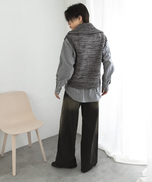 ベスト ジレ ミックスメランジハーフジップニットベスト メンズ | SENSE OF PLACE by URBAN RESEARCH | 08