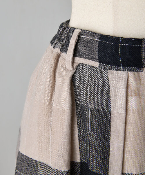 美品　Foxey フォクシー　フレアスカート　リネンスカート　タック　プリーツ リネンタッチタックフレアスカート / GRACE CONTINENTAL | GRACE