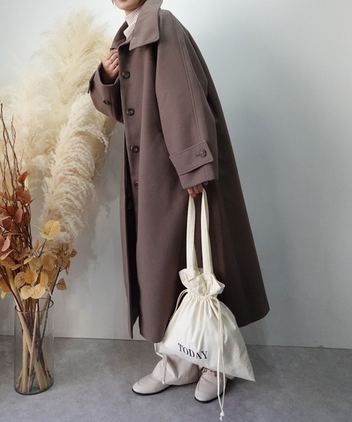 [CORNERS] пальто с отложным воротником L мокка женский 