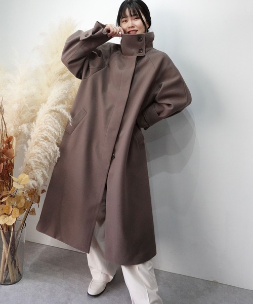 [CORNERS] пальто с отложным воротником L мокка женский 