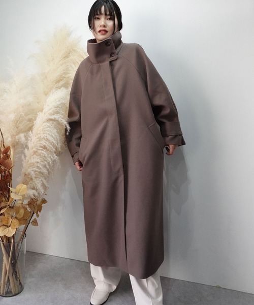 [CORNERS] пальто с отложным воротником L мокка женский 