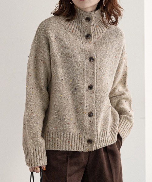 「DISCOAT」 ニットカーディガン FREE ブラウン レディース_画像9