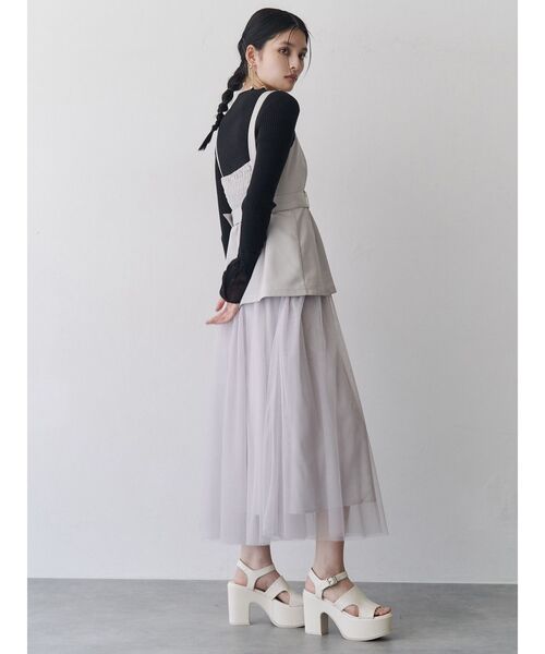 MURUA サンダル プラットフォームカットワークサンダル