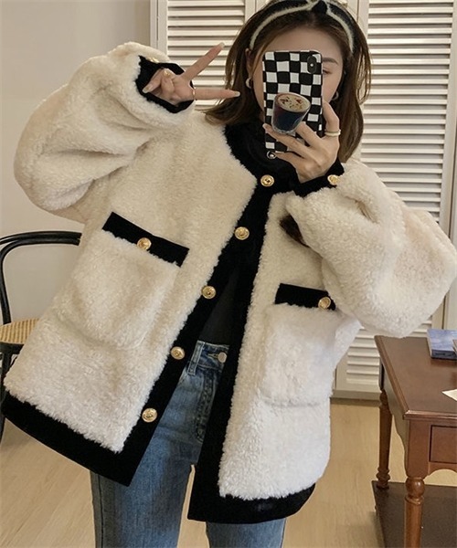 「Dream garden」 ノーカラーコート M オフホワイト レディース_画像5