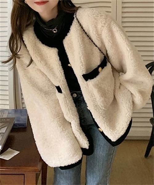 「Dream garden」 ノーカラーコート M オフホワイト レディース_画像6