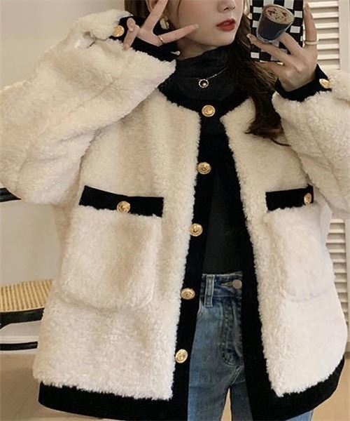 「Dream garden」 ノーカラーコート M オフホワイト レディース_画像7