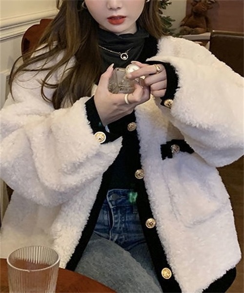 「Dream garden」 ノーカラーコート M オフホワイト レディース_画像9