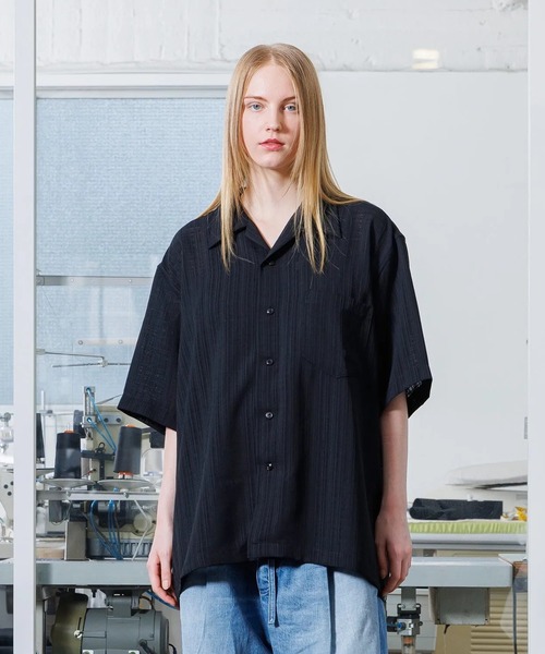 VOAAOV（ヴォアーブ） シャツ 半袖 MELANGE RANDOM CHECK Short Sleeve