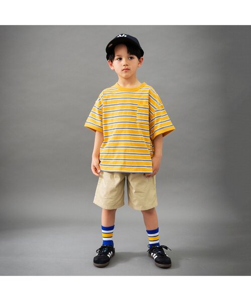 BREEZE（ブリーズ） tシャツ 「B NEW JACK」マルチボーダー半袖Tシャツ