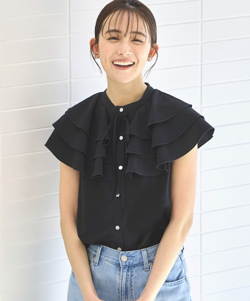RUIRUE BOUTIQUE（ルイルエブティック） ブラウス シャツ 半袖 洗える