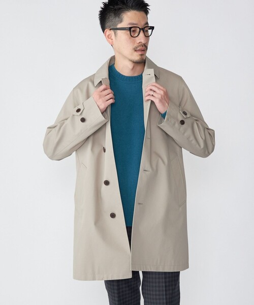 SHIPS ステンカラーコート ネイビー Lサイズ SHIPS ステンカラーコート LA TORRE ステンカラー コート
