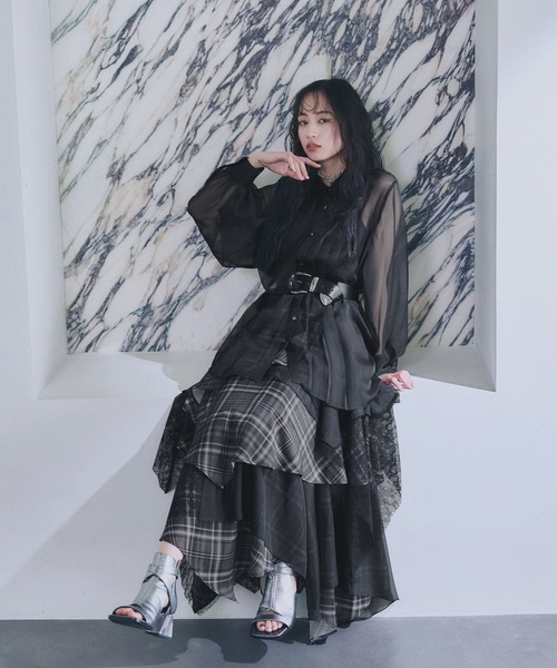 ブラウス シャツ 袖シアープリーツブラウス レディース HARE ブラウス シャツ シアープリーツシャツ(HARE) レディース