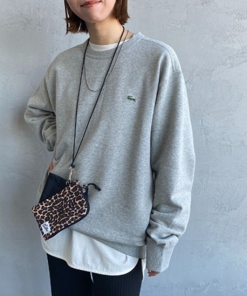 「LACOSTE」 スウェットカットソー 5 グレー レディース