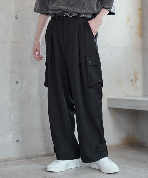 カーゴパンツ メランジTPUストレートカーゴパンツ メンズ レディース