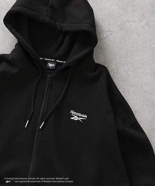 パーカー 「Reebok/リーボック」ジップアップフーディ/ワンポイントロゴパーカー レディース Reebok 「Reebok」 ジップアップパーカー MEDIUM ブラック