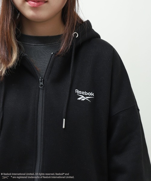 パーカー Reebok ジップアップフーディ レディース Reebok 「Reebok」 ジップアップパーカー MEDIUM ブラック