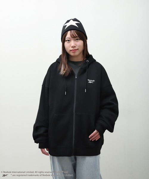 パーカー Reebok ジップアップフーディ レディース Reebok 「Reebok」 ジップアップパーカー MEDIUM ブラック