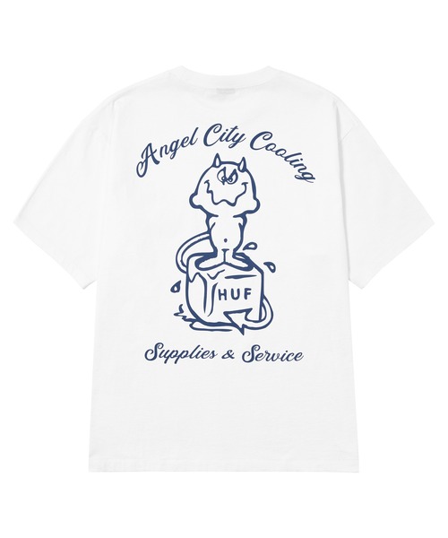 tシャツ 「MEN ， WOMEN」CAPSULE-T Yufi Resort SS Tee レディース メンズ HUF tシャツ FULL SERVICE TEE / Tシャツ 半袖 メンズ