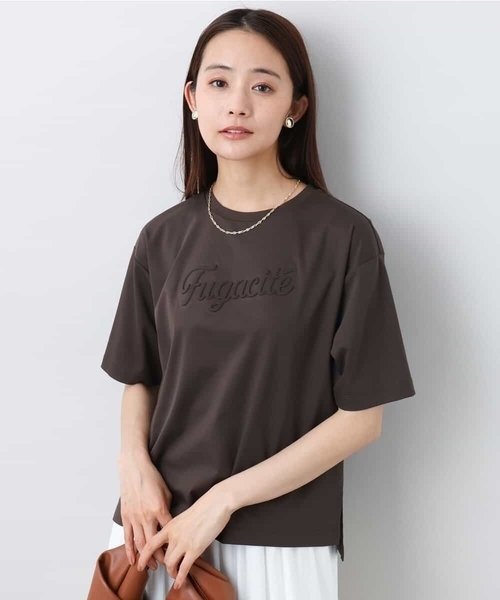 tシャツ リラックスシルエット ロゴTシャツ/接触冷感/洗える レディース