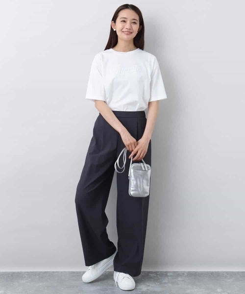MK MICHEL  / エムケーミッシェルクラン リラックスシルエット ロゴTシャツ/接触冷感/洗える MK MICHEL KLEIN tシャツ リラックスシルエット ロゴTシャツ