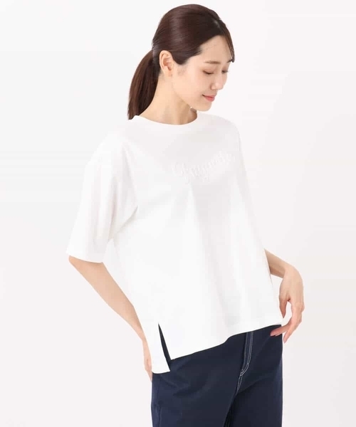 MK MICHEL  / エムケーミッシェルクラン リラックスシルエット ロゴTシャツ/接触冷感/洗える MK MICHEL KLEIN tシャツ リラックスシルエット ロゴTシャツ