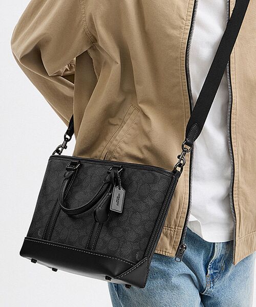 美品✨COACH メトロポリタン トート ショルダー バッグ ビジネス 2way COACH】コーチ メトロポリタン ビジネスバッグ 2way バイカラー濃紺