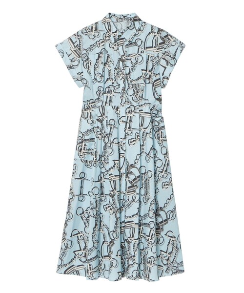 セール】マリンプリントシャツドレス（シャツワンピース）｜GRACE  