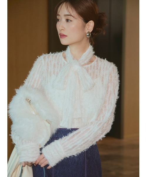 「FRAY I.D」 長袖ブラウス ONE SIZE ベージュ レディース