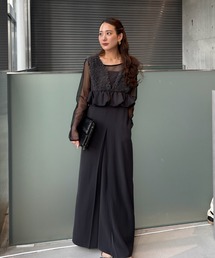 ANDRESD ドレス ボリュームチュールペプラムドレス / volume tulle