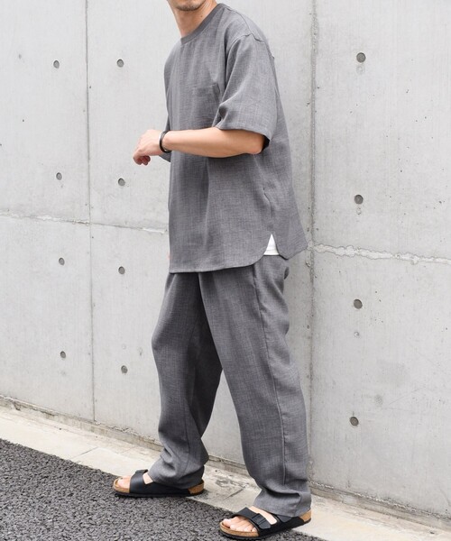 「SHIPS any」 半袖Tシャツ MEDIUM ブルー メンズ