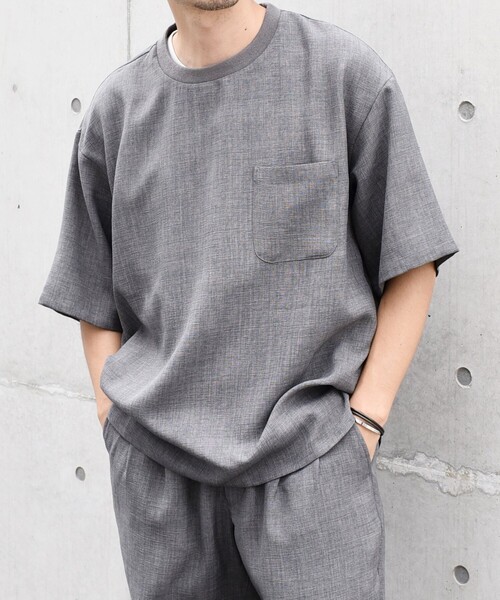 「SHIPS any」 半袖Tシャツ MEDIUM ブルー メンズ