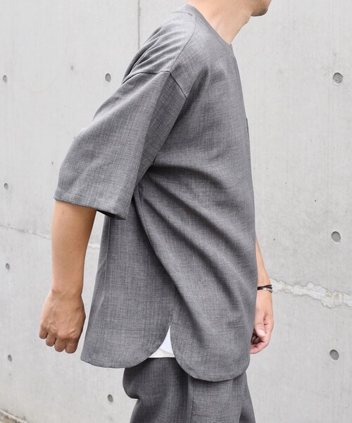「SHIPS any」 半袖Tシャツ MEDIUM ブルー メンズ