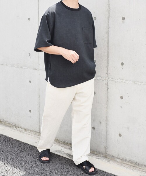 「SHIPS any」 半袖Tシャツ MEDIUM ブルー メンズ