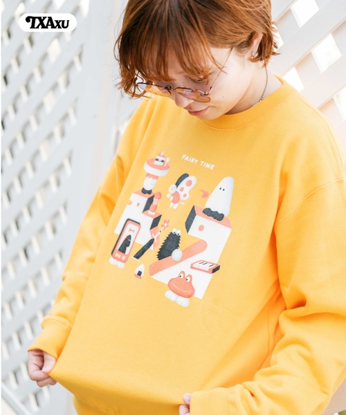 UTAA イエロー クルーネック トレーナー THE NORTH FACE（ザ ノース