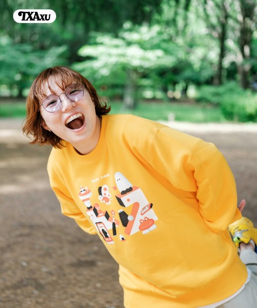 UTAA イエロー クルーネック トレーナー PTクルーネックトレーナー / CREW NECK SHIRTS / カジュアルウェア