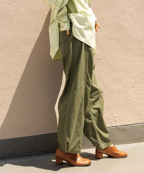 niko and… パンツ 2WAYバックサテンワイドパンツ レディース