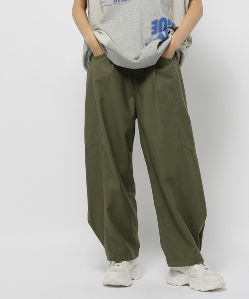 niko and…（ニコアンド） パンツ 2WAYバックサテンワイドパンツ