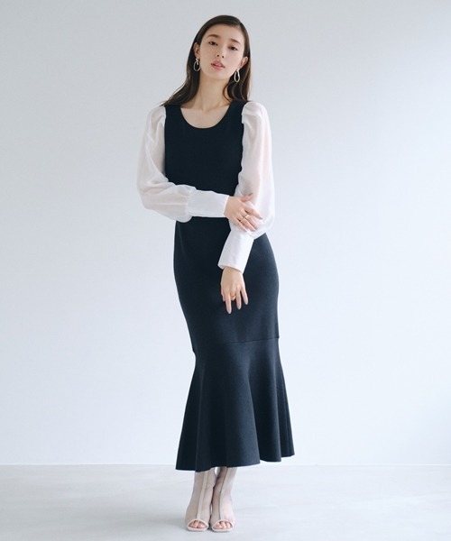 SNIDEL（スナイデル） ニットワンピース FREE ブラック レディース  