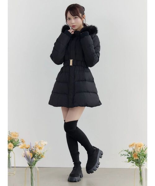 EATME フェイクファーフードレディダウンコート フェイクファーフードレディダウンコート（ダウンジャケット/コート