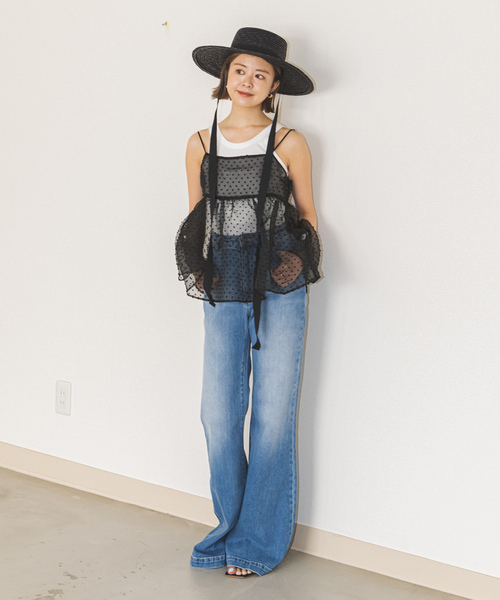 「U by SPICK&SPAN」 キャミソールブラウス FREE ブラック レディース_画像5